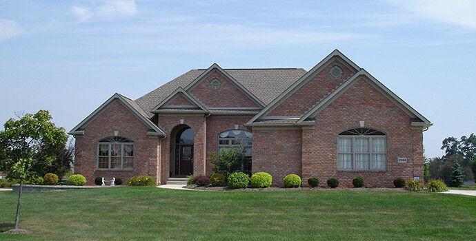 Front of house with grass